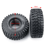 4PCS 2.2inch 125mm Rubber Wheel Tires for Axial Wraith 90048 RR10 SCX10 TRX4