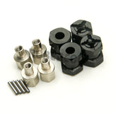 4PCS 12mm Aluminum Wheel Hex Hub 15mm Offset Extension Hex Drive Adapter Combiner for Axial SCX10 CC01 D90 Wraith 1/10 RC Crawler