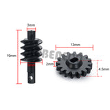 Steel Overdrive Gears, Differential Diff Worm Gear Set 12T 13T 14T 16T for SCX24 C10 JLU Gladiator Bronco Deadbolt Axial 1/24 RC Crawler Car