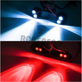 Front and Rear LED Lights Bar Headlight Taillight for Traxxas E-REVO 2.0 VXL 86086-4 1/10 RC Car Upgrade