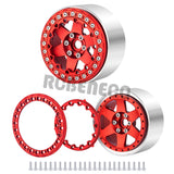 2.2 inch RC Beadlock Wheels Rims Aluminum Metal Hub for 1/10 RC Crawler Car Axial Wraith 90018/90048 RR10 TRX4