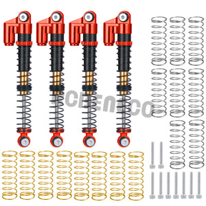 53mm Shocks Aluminum Threaded Tele Absorber Damper Upgrades Parts Accessories for Axial SCX24 Gladiator Deadbolt Bronco Wrangler C10