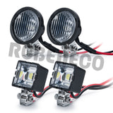 Round/Square LED Headlights Spotlight DC 5-7.4V for Traxxas TRX4 TRX6