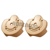 2pcs Brass Outer Portal Covers Counterweight for 1/18 Axial UTB18 Capra Unlimited Trail Buggy Upgrade (UTB18-01)