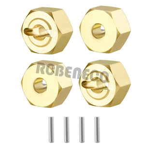 4Pcs Brass 8mm Wheel Hex Hub Adapters Counterweight for Axial UTB18 Capra 1/18 RC Buggy Car Model Upgrade Parts