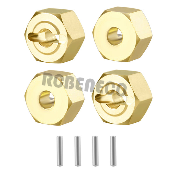 4Pcs Brass 8mm Wheel Hex Hub Adapters Counterweight for Axial UTB18 Capra 1/18 RC Buggy Car Model Upgrade Parts