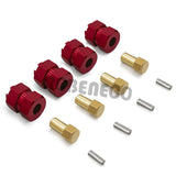 4Pcs Alloy Extended 4mm Wheel Hex Hub Adapter for Axial SCX24