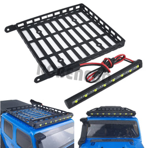 Metal Roof Rack Luggage with Headlight for 1/24 RC Crawler Car Axial SCX24 AXI00005