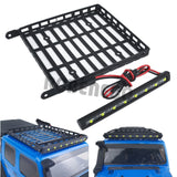 Metal Roof Rack Luggage with Headlight for 1/24 RC Crawler Car Axial SCX24 AXI00005