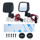 Rearview Lens with LED Lights for Axial SCX10