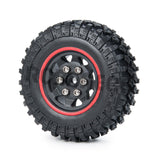 4PCS Plastic Wheel Rims&Rubber Tires Kit for Axial SCX24