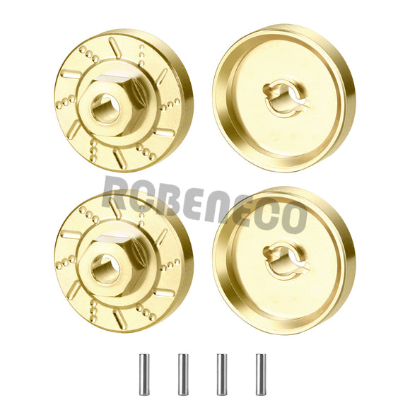 4Pcs Brass Wheel Hex Hub Extenders Adapters Counterweight for Traxxas TRX-4M Bronco Defender 1/18 RC Crawler Car Model