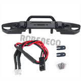 Aluminum Alloy Rear Bumper/Front Bumper with LED Front Light for Axial SCX24 AXI00006 Bronco 1/24th RC Crawler