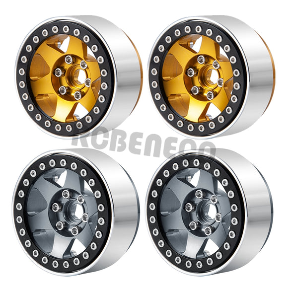 1/2/4pcs 1.9'' Aluminum Beadlock Wheel Rims for 1/10 RC Crawler D90 SCX10 TRX4