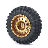 Metal Wheel Rim & Rubber Tyre for Axial SCX24 1/24 Rc Crawler Car