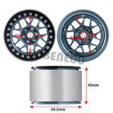 4pcs 2.2 inch Metal Beadlock Wheel Rim for 1/10 RC Rock Crawler Car Axial RBX10 AXI03005 TRX4