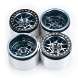 4pcs 2.2 inch Metal Beadlock Wheel Rim for 1/10 RC Rock Crawler Car Axial RBX10 AXI03005 TRX4