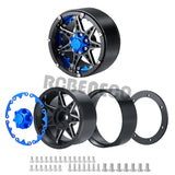 4PCS Aluminum 2.2" Beadlock Wheel Rim Hubs for 1/10 RC Crawler Axial SCX10 Wraith 90048 RR10 Redcat TRX4 D90 Tamiya CC01