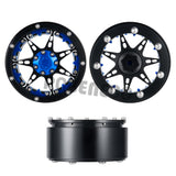 4PCS Aluminum 2.2" Beadlock Wheel Rim Hubs for 1/10 RC Crawler Axial SCX10 Wraith 90048 RR10 Redcat TRX4 D90 Tamiya CC01