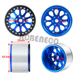 4Pcs Alloy 2.2" Beadlock Wheel Rims 12mm Hex for 1:10 RC Rock Crawler Axial SCX10 RR10 Wraith 90048 90018 TRX4