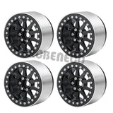 4Pcs Alloy 2.2" Beadlock Wheel Rims 12mm Hex for 1:10 RC Rock Crawler Axial SCX10 RR10 Wraith 90048 90018 TRX4