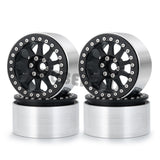 4Pcs Alloy 2.2" Beadlock Wheel Rims 12mm Hex for 1:10 RC Rock Crawler Axial SCX10 RR10 Wraith 90048 90018 TRX4