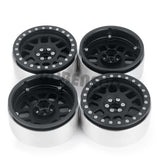 4pcs CNC Metal 2.6inch Beadlock Wheel Rims Hubs for Axial 1/10 RB10 Ryft Interco Black Mamba 2.6" Mud Terrain Tires Parts