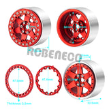 2.2 inch RC Beadlock Wheels Rims Aluminum Metal Hub for 1/10 RC Crawler Car Axial Wraith 90018/90048 RR10 TRX4