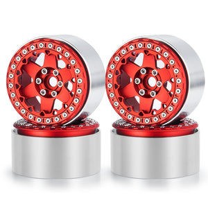 2.2 inch RC Beadlock Wheels Rims Aluminum Metal Hub for 1/10 RC Crawler Car Axial Wraith 90018/90048 RR10 TRX4