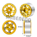 4pcs 1.0" Metal Beadlock Wheel Rim for 1/24 RC Crawler Car