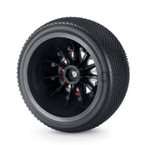 4pcs Rubber Wheel Tires with Plastic Beadlock Rims for 1:10 RC Short-Course Truck Traxxas Slash 4x4 VKAR 10SC HPI