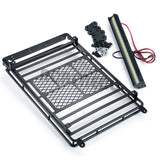 Luggage Carrier Roof Rack with LED Light Bar for 1/10 Axial SCX10