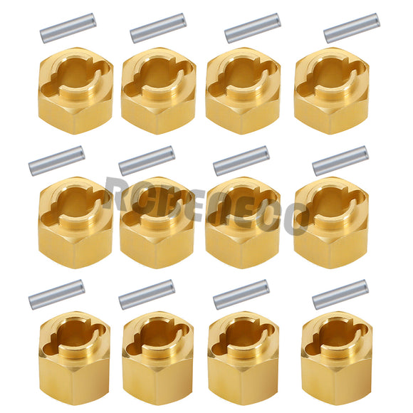 Brass Wheel Hex Hub 4mm/5mm/6mm Extenders Adaptor Set for 1/18 RC Crawler Car TRX4M Upgrade Parts