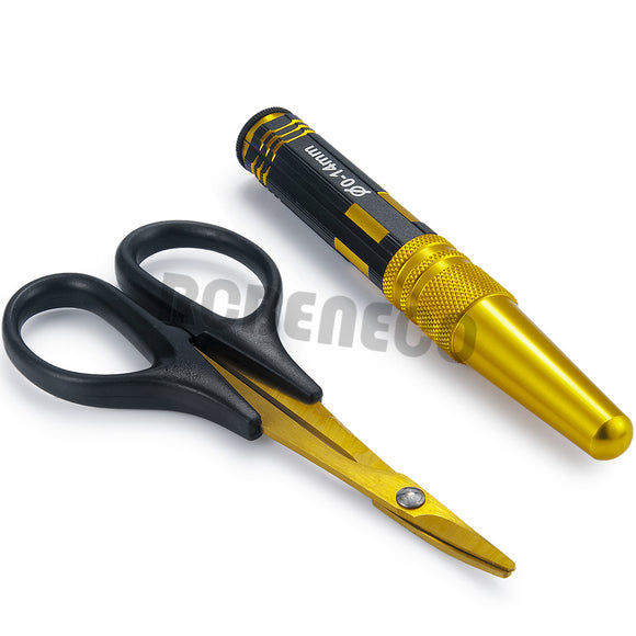 Hole Opener Reamer Drill 0-14mm Puncher & Car Shell Scissors for RC Model Car Boat Aircraft DIY Modified Repair Tools