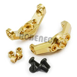 2pcs Brass Caster Blocks Front C-Hub Carrier Counterweight for 1/18 RC Crawler TRX4M Bronco Defender Upgrade Parts