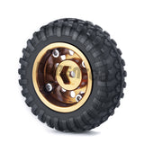 Metal Wheel Rim & Rubber Tyre for Axial SCX24 1/24 Rc Crawler Car