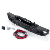 Metal Front Bumper with LED Lights for Axial SCX10 III AXI03006 Gladiator AXI03007 Wrangler 1/10 RC Crawler Car