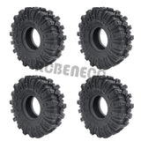 4PCS Micro Crawler 1.0" Wheel Tires Soft Mud Terrain Rubber Tyres for 1/24 Axial SCX24 Bronco Gladiator Deadbolt Parts