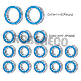 15PCS Rubber Sealed Bearing Kit for RC Car