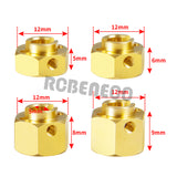 4PCS 12mm Wheel Hex Adapter Brass Counterweight for 1/10 RC Crawler Axial SCX10 III AXI03007 AXI03004 Capra