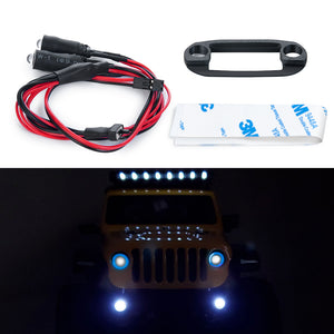 Front Bumper LED Headlight with Mount Bracket for Axial SCX24