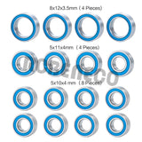 16PCS/lot Rubber Sealed Bearing Kit for Tamiya RC Truck Car