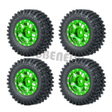 4Pcs 1.0" Beadlock Aluminum Wheel Rims Tires Set for Axial SCX24