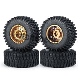 1.0 Wheel Rims & Mud Tires Set for 1/24 RC Crawler Car Axial SCX24 Upgrade Parts