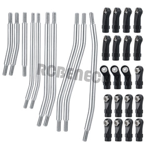 Stainless Steel Links Plastic Rod End Unassembled Kit 313/324mm Wheelbase for TRX-4 TRX4 1/10 RC Car Linkage Parts