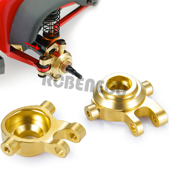 Brass Steering Blocks Knuckle Counterweight for 1/18 RC Crawler TRX4M Bronco Defender Upgrade Parts