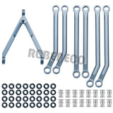 Aluminum High Clearance Chassis Links Set for Axial SCX24 AXI00006 Ford 1/24 RC Crawler Car