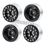 4pcs Beadlock Wheels Hub Metal Micro Wheel Rim for Axial SCX24 Gladiator Bronco C10 Deadbolt JLU 1/24 RC Crawler Car Upgrade