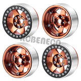 4pcs RC Wheel Rim 1.9inch Beadlock Metal Wheel Hub for 1/10 RC Crawler Axial SCX10 90046 AXI03007 TRX4 D90 RedCat MST