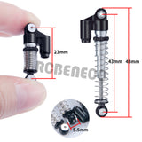 43mm Shocks Aluminum Threaded Tele Absorber Damper for Axial SCX24 Wrangler Bronco Gladiator Deadbolt C10